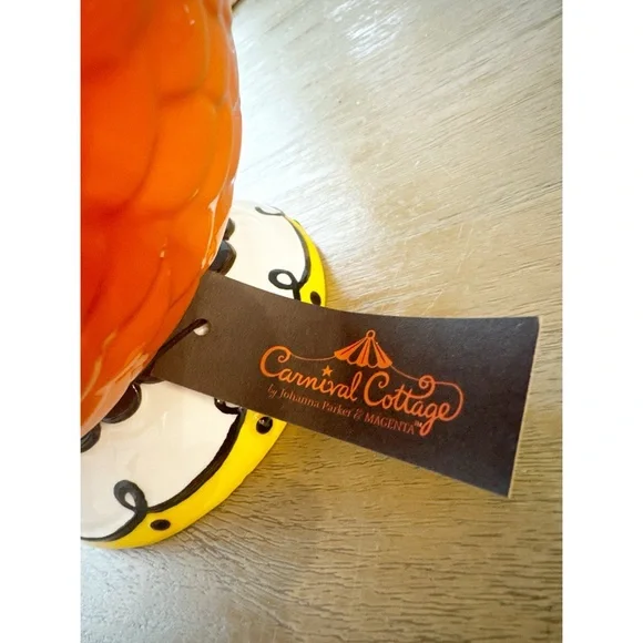 Johanna Parker & Magenta Carnival Cottage Halloween Owl Cookie Jar Canister NEW - Picture 5 of 5